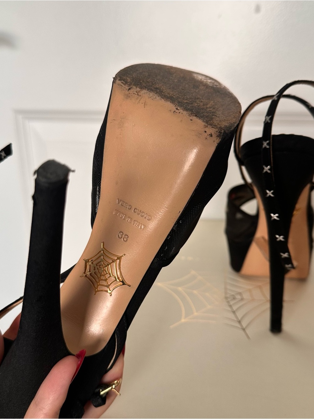 Charlotte Olympia Limited Edition Paris Platform Heels Black Size 38 - Picture 5 of 9
